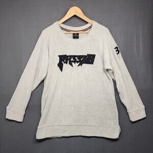 Valani FR33ZE 33 Klimate Shirt Mens Size Medium Grey Terry Cloth Long Sleeve